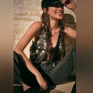 Free People we the free Heavy Metal Vest Harness size small grunge rocker emo